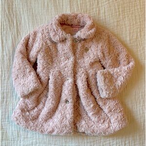 Juicy Couture Kids Pink Faux Fur Jacket, Size 5 - Cozy Girls’ Winter Coat